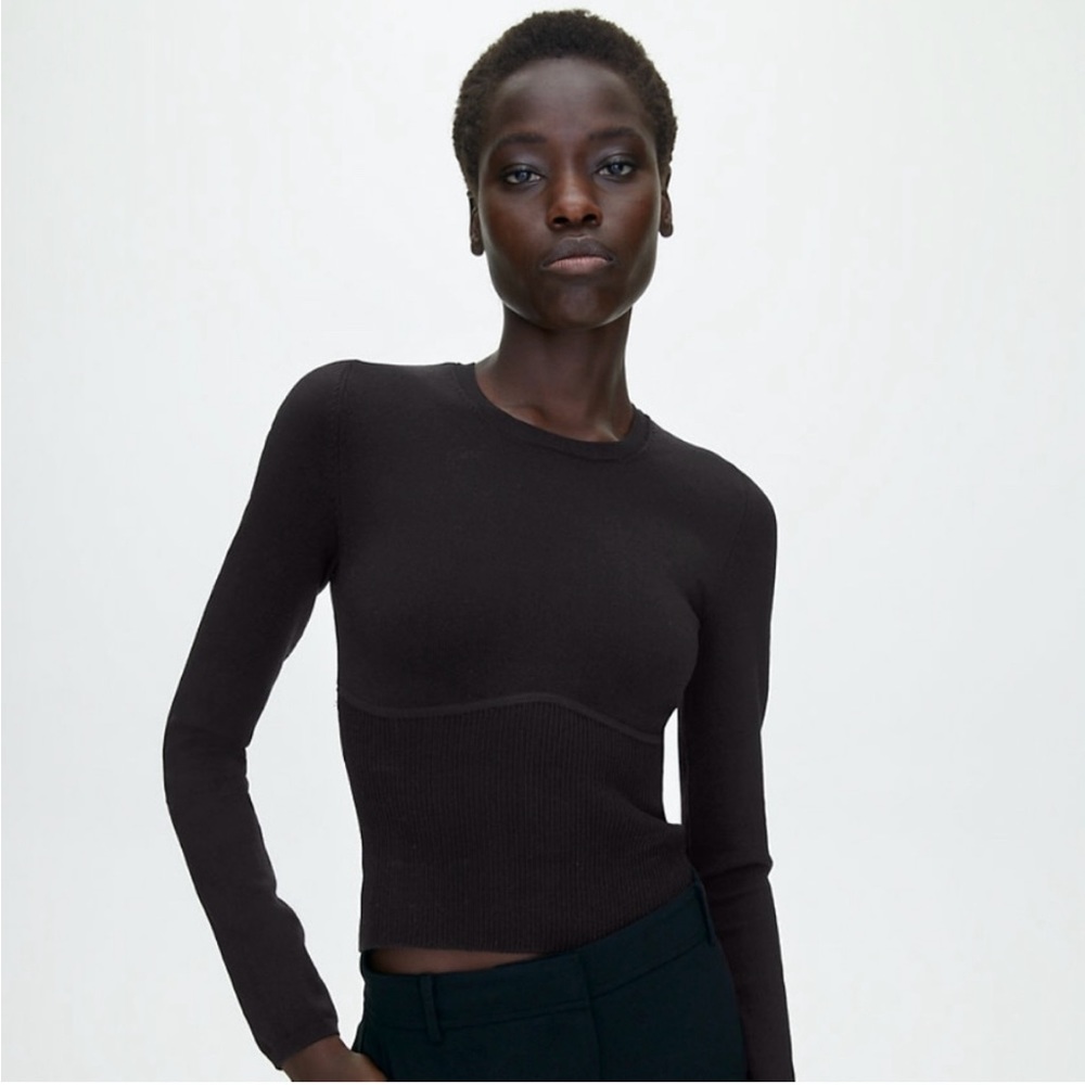 Babaton Sculpt Knit Empire Longsleeve S
